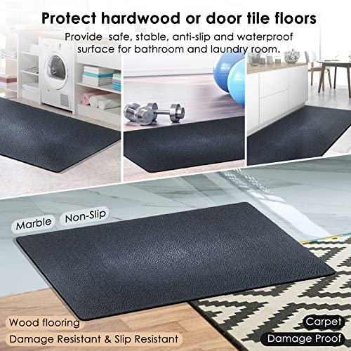 Exercise Equipment Mat Health & Fitness Exercise Bike Mat - Anti Fatigue Floor Mat, Fitness Mat, Treadmills Mat, Jump Rope Mat, Gym Mat Used On Hard Floors and Carpet Protection 24"x48"