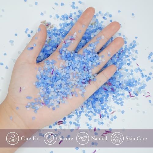 Bath Salts Gift Set 6-Pack - Relaxing Aromatherapy Spa Set for Women, 80g Self-Care Gifts for Mom, Mother's Day Birthday Gifts with Natural Sea Salts