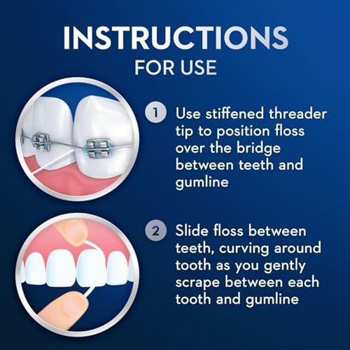 Oral-B Threader Floss, 30-Count: 6 envelopes of 5 threaders (Value Pack of 3)