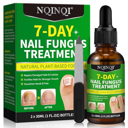7 Days Nail Fungus Treatment, Fungi Nail Liquid Maximum Strength, Ginger Cuticle Care Oil for Strengthen & Promote Nail Growth (2PCS)