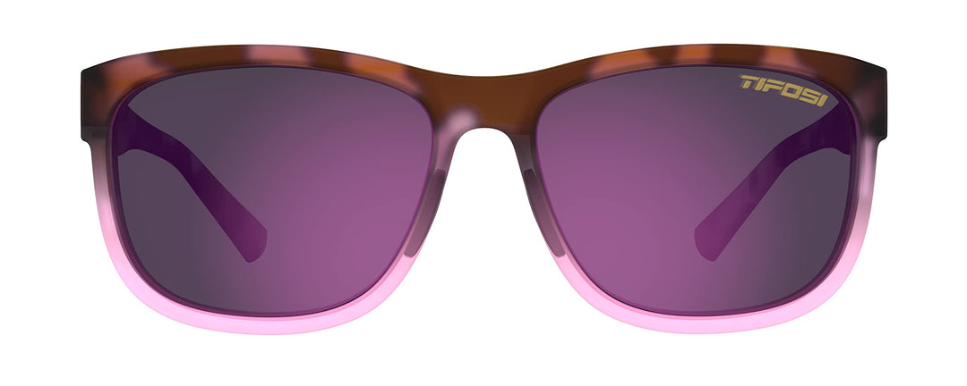 Tifosi Optics Swank XL Sunglasses (Pink Tortoise, Smoke Lens with Rose Mirror)
