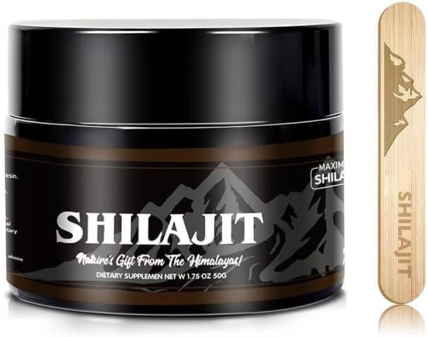 Pure Shilajit Organic Resin - 800mg High Potency Natural Shilajit with 85+ Trace Minerals & Fulvic Acid for Energy, Immune Support, Men & Women, 50g
