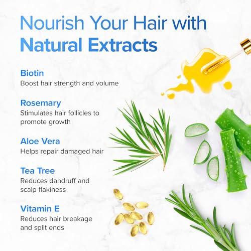 Biotin Shampoo and Conditioner Set - Hair Growth Shampoo and Conditioner for Men & Women - Shampoo Conditioner for Dry, Damage & thinning hair with Tea Tree, Manuka Honey & Rosemary 16oz