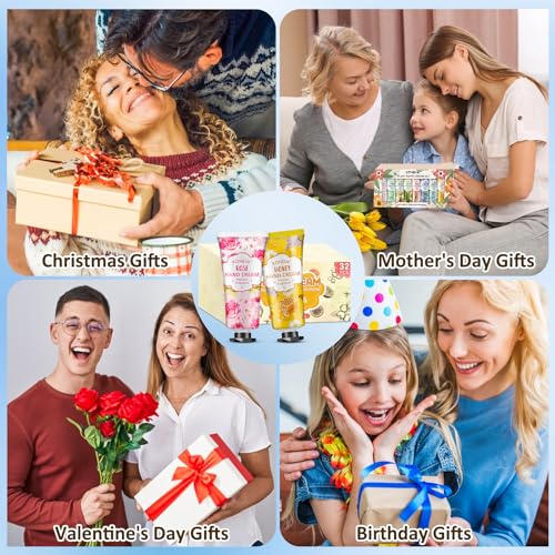 32 Pack Hand Cream Gift for Women, Bulk Hand Lotion Travel Size for Dry Cracked Hands, Mini Moisturizing Hand Cream for Mom Gifts, Teacher Gifts, Thank You Gifts and Bridal Shower Favors