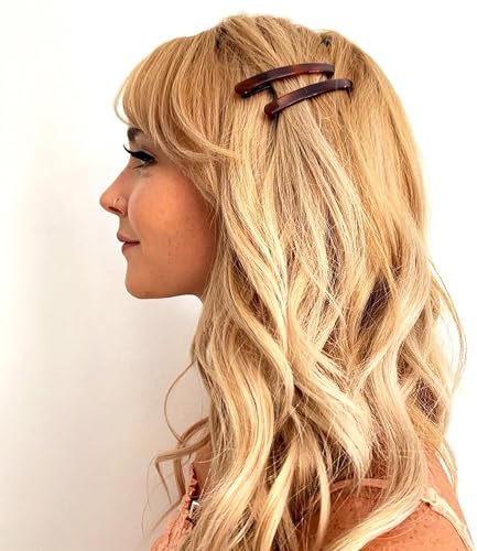 Camila Paris CP2250/2 French Hair Barrettes Clips for Women, Handmade, Girls Side Slide-in Barrette Clip, Hair Accessories for Women. Strong Hold No Slip Grip Fashion Durable Styling, Made in France