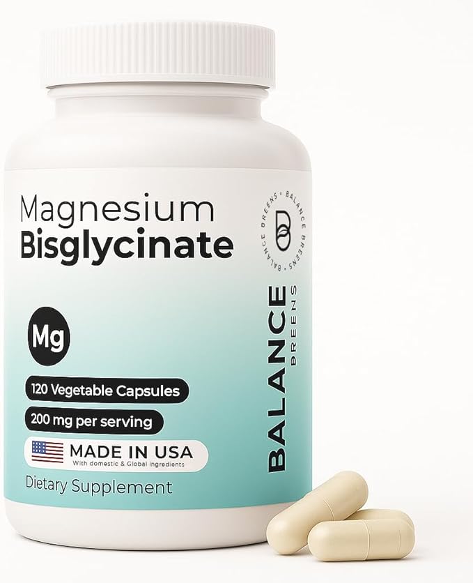 Magnesium Bisglycinate 200mg - High Absorption Chelated Magnesium Supplement - Gentle on Stomach, Non-GMO, Gluten-Free, Supports Sleep, Muscle Cramps & Positive Mood - 120 Vegan Capsules