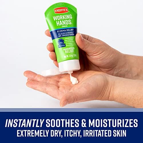 O'Keeffe's Working Hands Hand Cream; For Extremely Dry; Cracked Hands; 3 oz Tube and O'Keeffe's Eczema Relief Hand Cream; For Extremely Dry; Itchy; Irritated Hands; 2 oz Tube