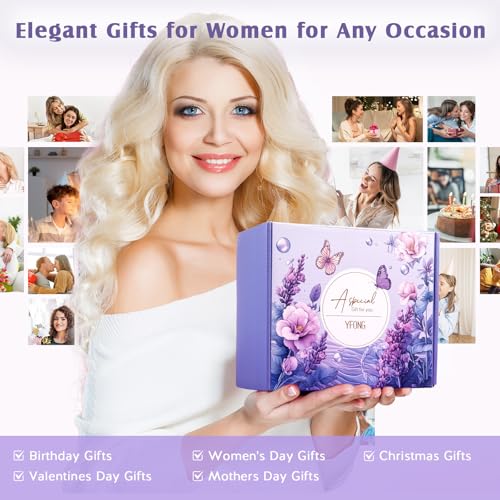 YFONG 8 Pcs Luxury Spa Gift Set for Women, Relaxing Happy Birthday Package for Mom Wife Her Best Friends Sister, Mothers Day Gifts Idea, 20 oz Tumbler – Ultimate Self-Care Get Well Soon Bundle Basket