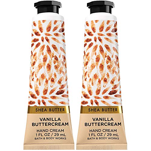 Bath and Body Works 2 Pack Vanilla Buttercream Hand Cream with Shea Butter. 1 Oz.