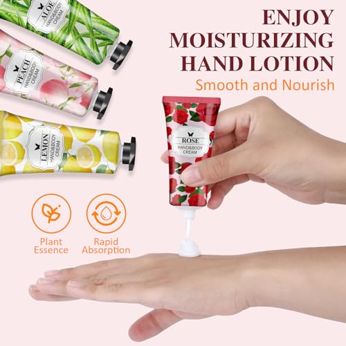 VESPRO 56Pack Hand Cream Gifts Set For Women, Thank You Gifts, Bulk Hand Lotion Travel Size for Dry Cracked Hands, Mini Hand Lotion for Birthday Gifts, Bridal Shower Favors and Small Gifts for Women