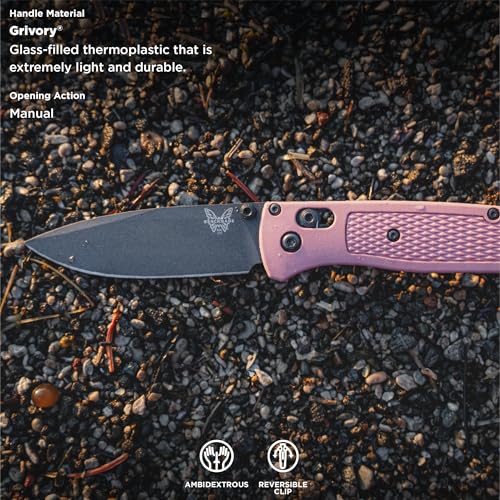 Benchmade - Bugout 535 EDC Knife with Crater Blue Grivory Handle (535FE-05)
