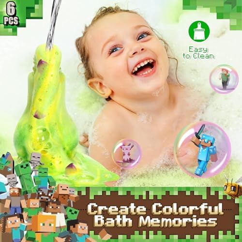 Bath Bombs for Kids: Bath Bombs with Toys Inside, Organic Bath Bomb Rich in Natural Essential Oils, Kids Bath Bomb Gift Set for Dry Skin Moisturize, Kid Bath Toys (6 Pcs)