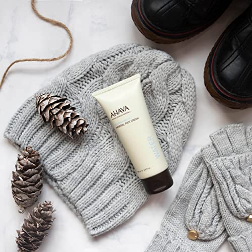 AHAVA Dead Sea Water Mineral Foot Cream - Nourishes & Hydrates Dry Soles, Prevents Cracks & Irritations, with Witch Hazel Leaf, Osmoter blend, Jojoba, Avocado, Sweet Almond & Wheat Germ Oil