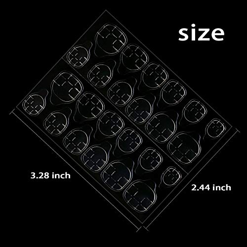 Allstarry 2400pcs (100 Sheets) Adhesive Tabs Ultrathin Waterproof Breathable Double-Sided Jelly Nail Sticker Super Sticky False Nail Glue Sticker Transparent Flexible for Manicure