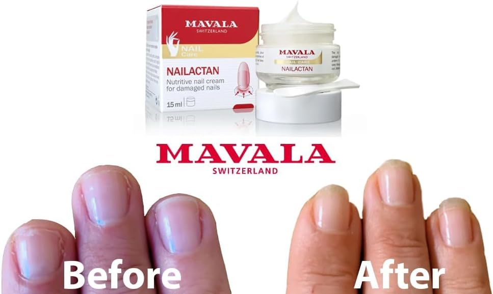 Mavala Nail Care Nailactan Nutritive, Nail Cream In Jar, Supports Damaged Nails, Nourishing, Moisturizing Nail Care Cuticle Cream, Promotes Nail Growth, 0.5 Ounce Jar