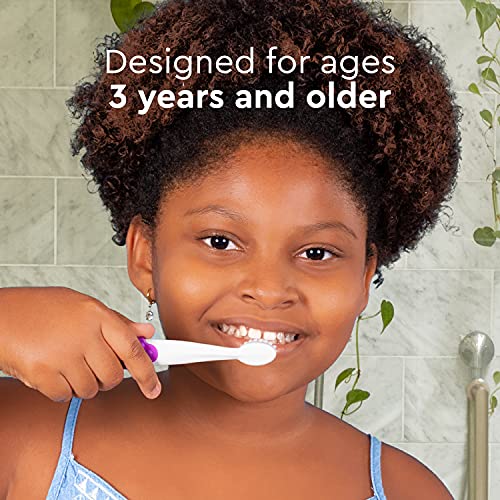 RADIUS Children's Toothbrush, Totz Plus Brush, Extra Soft Bristles, White/Green/Lightblue, BPA Free & ADA Accepted, for Delicate Teeth & Gums for Children 3 Years & Up, Pack of 3