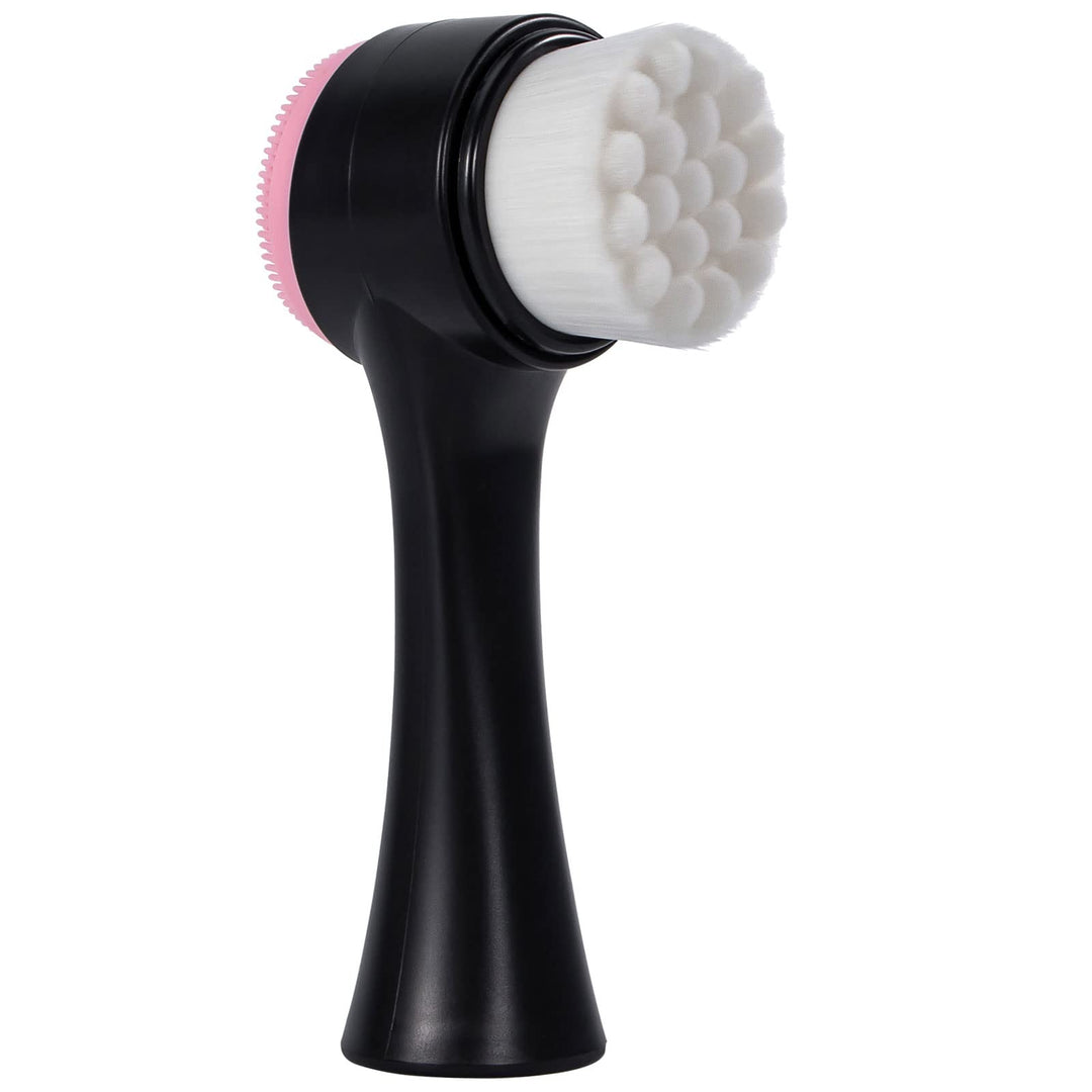 Beomeen Face Brush 2 In 1, Facial Cleansing Exfoliating Scrubber Brush, Silicone Double Side Face Wash Scrub Brush With Super So