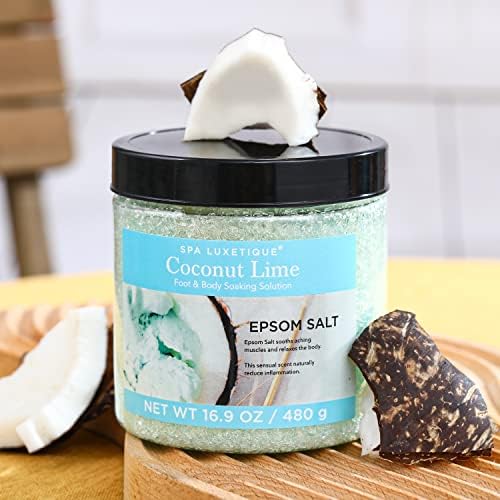 Bath Salts for Soaking, Spa Luxetique Epsom Salts Gifts Set for Women, 3.17lbs Bath Salts for Women, Epsom Salts for Soaking, Mother's Day Christmas Gifts for Woman Mom