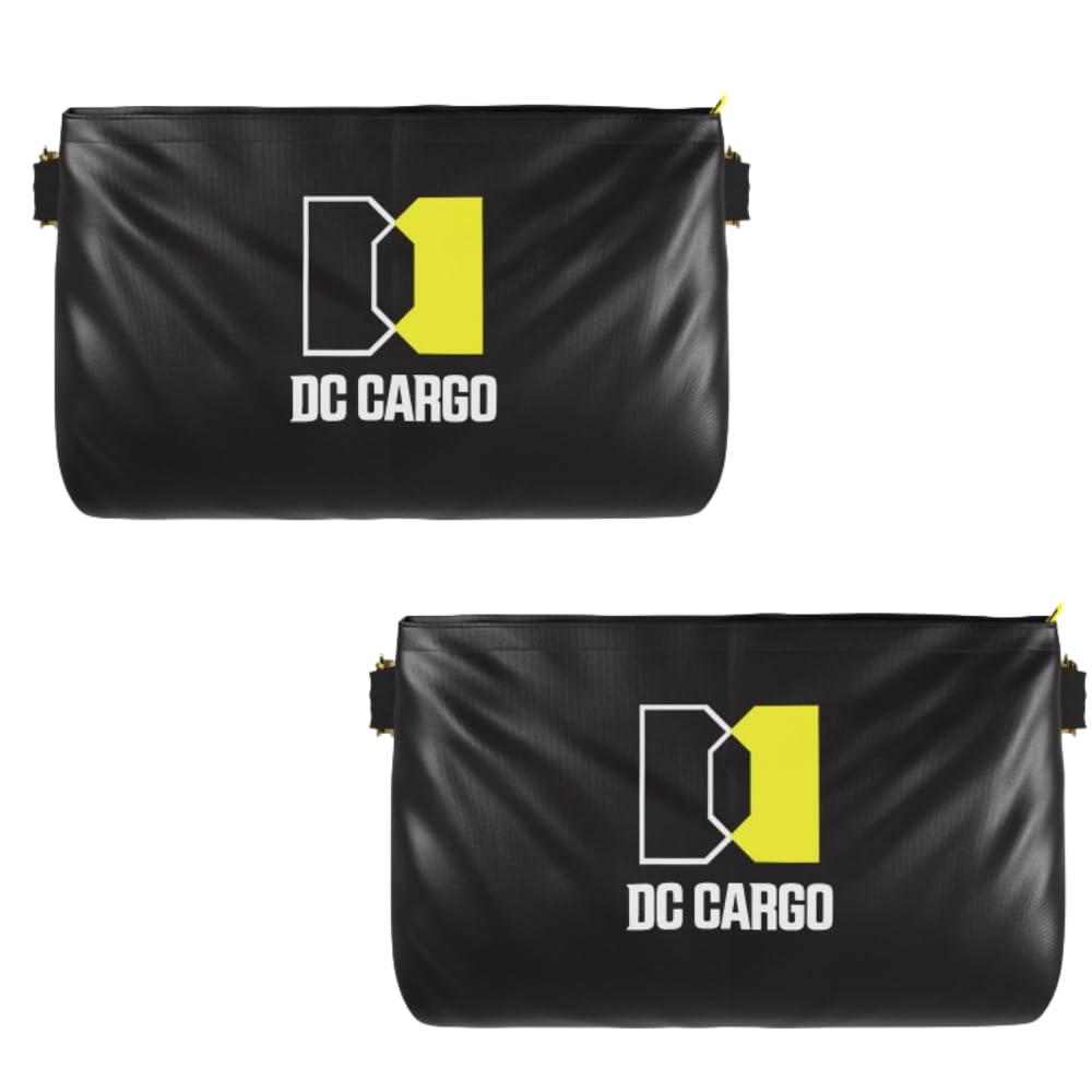 2 Pack Vinyl Trailer Storage Bag with E-Track Spring Fittings | Insert Into E Track Tie-Down System Horizontal/Vertical Rail Slots in Trailers, Trucks, Vans, Warehouses, 14” x 24”, WLL 50 pounds