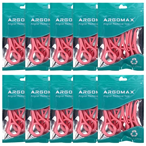 ARGOMAX - Aligner Removal Tool, 100 Retainer Remover Tool, Invisible Braces Removal Tools, Suitable for Removing Braces, Trays, Retainers, Dentures and Aligners(Pink).