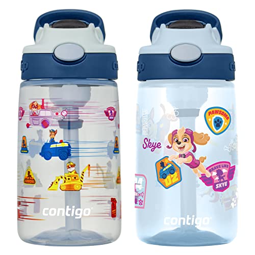 Contigo Aubrey Leak-Proof Spill-Proof Water Bottle, Paw Patrol, 14oz., 2 Pack