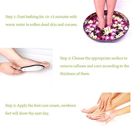 BEZOX Professional Foot File Callus Remover, Double Sided Pedicure Rasp for Cracked Heel and Dead Foot Skin - Heavy Duty Surgical Grade Stainless Steel - W/Cloth Storage Bag & Gift Box