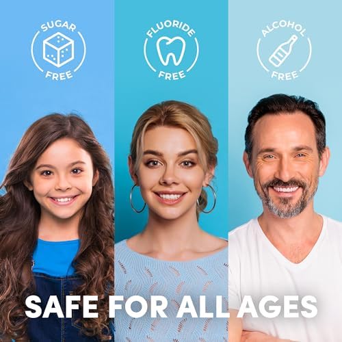 2 Pack H2Ocean Healing Rinse Mouthwash- Great Tasting Sea Salt & Xylitol Mouth Wash for Fresh Breath & Dry Mouth - Alcohol & Fluoride Free - Arctic Ocean Mint 16oz