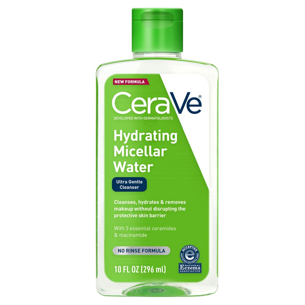 Cerave Micellar Water | New & Improved Formula | Hydrating Facial Cleanser & Eye Makeup Remover | Fragrance Free & Non-Irritatin
