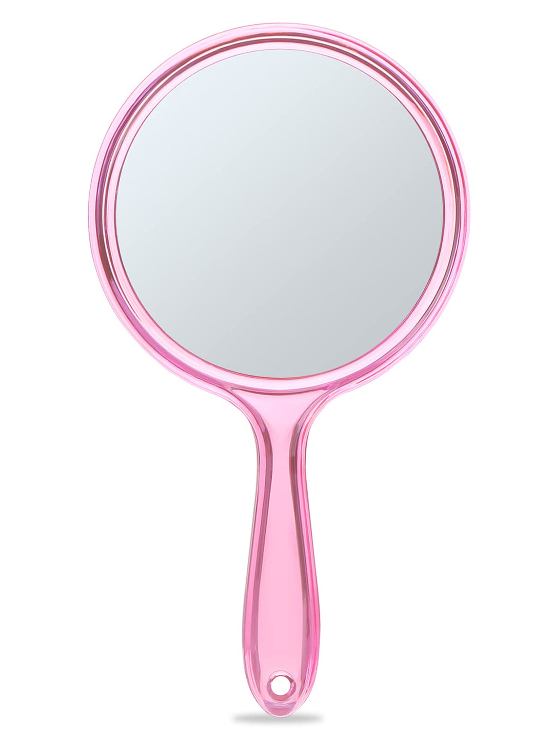 Omiro Hand Mirror, Double-Sided Handheld Mirror 1X/3X Magnifying Mirror With Handle, Pack Of 1 (Transparent Pink)
