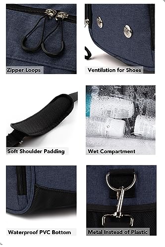 Fitgriff® Gym Bag V1 for Men & Women with Shoe & Wet Compartment - Duffle Bag for Travel, Sports, Fitness & Workout (Navy Blue, 19 x 10 x 10″ (Small))