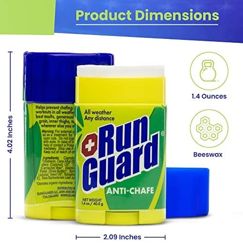 Anti-Chafing Stick - Made with 100% Plant-Based Ingredients Plus Beeswax. Works for All Distance Runners from 5K Walks/Runs to 100 Mile Ultra Marathons (1.4oz - Pack of 1)