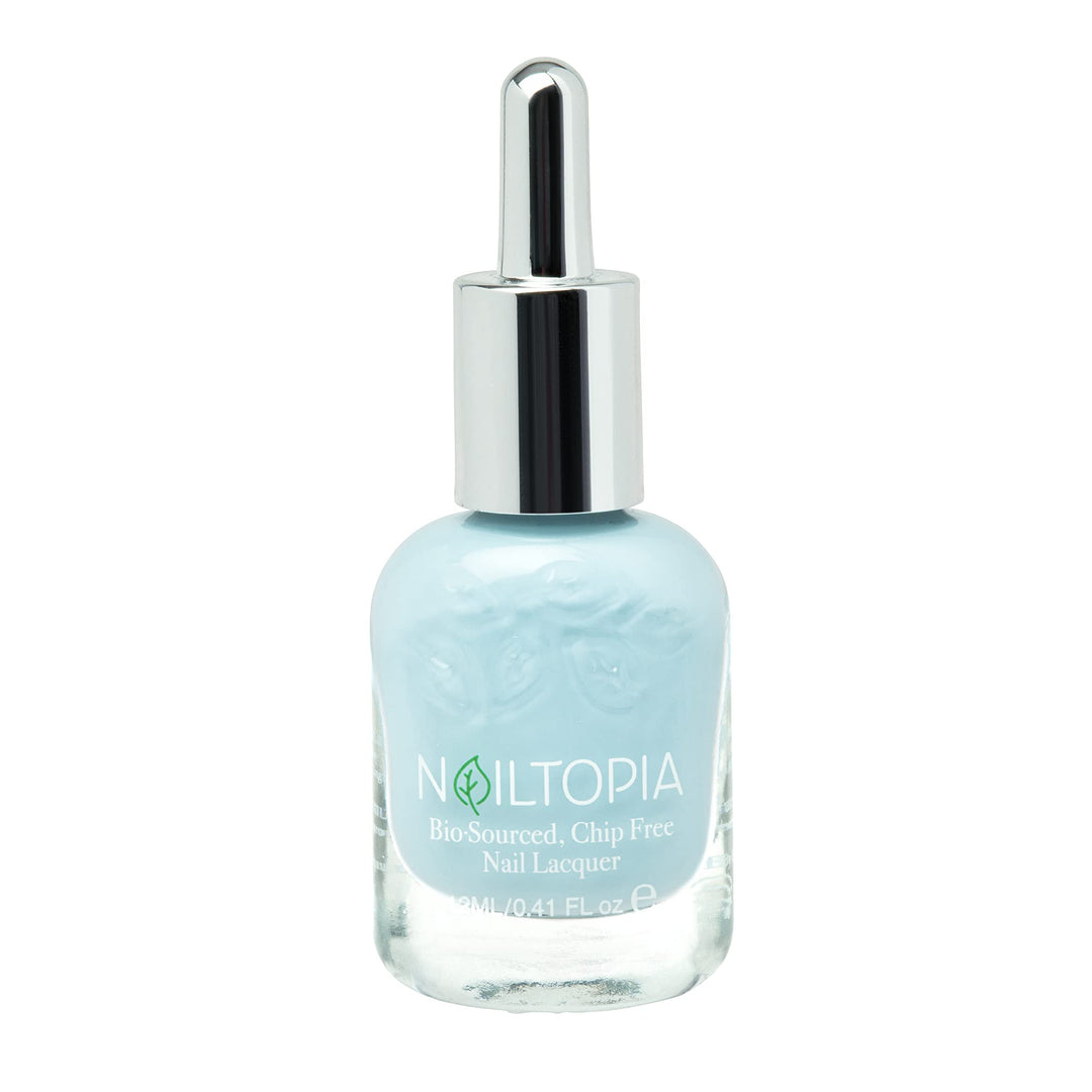 Nailtopia - Plant-Based Chip Free Nail Lacquer - Non Toxic, Bio-Sourced, Long-Lasting, Strengthening Polish - Hula Girl (Sky Blu