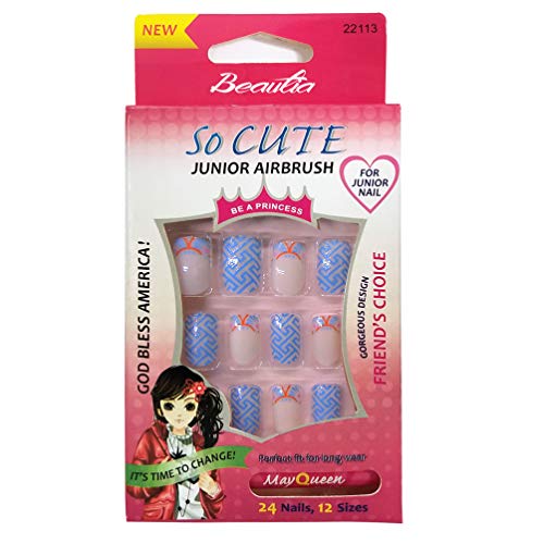 3pack 72Tips So Cute Artificial False Fake Junior Nail With Glue For Kids (22113/22013/22111)