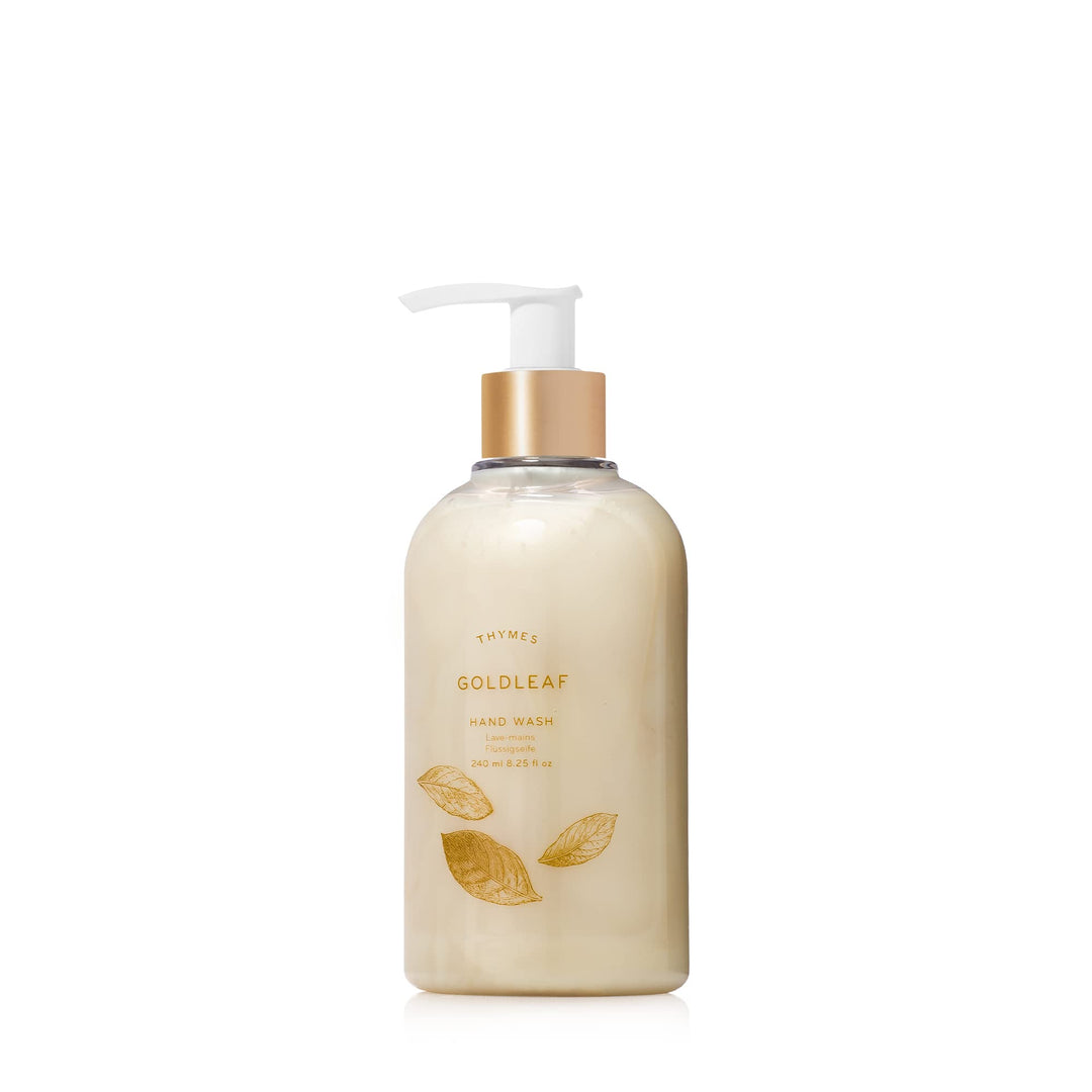 Thymes - Goldleaf Hand Wash With Pump - Hydrating Liquid Hand Soap With Elegant Floral Scent - 8.25 Oz