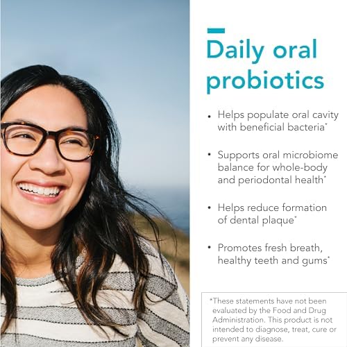 Bio-Botanical Research Dentalflora Oral Probiotic - Supports Oral Microbiome & Teeth Care - Helps Reduce Formation of Dental Plaque - Breath Freshener for Women, Men & Kids (30 Mint Fresh Tablets)