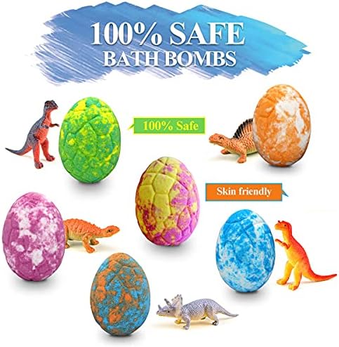 Easter Bath Bombs for Kids with Surprise Toys Inside - Perfect Basket Stuffers, 12Pcs Dino Egg Bath Bombs Gift Set, Gentle and Kids Safe Bubble Bath for Birthday Girls Boys