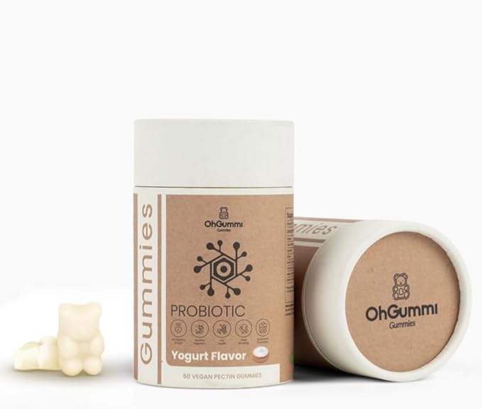 Probiotic 2B CFUs with Fiber + Lemon Balm + Chicory Root Fiber - Debloat Gummies (Vegan Probiotic Gummies)