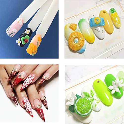 14 Colors Sculpture Painting Nail Gel Set, 3D Nail Carved Gel Sculpture Creative DIY Decoration Painting Glue Soak Off UV, with 1 Carved Painting Pen (14PCS)