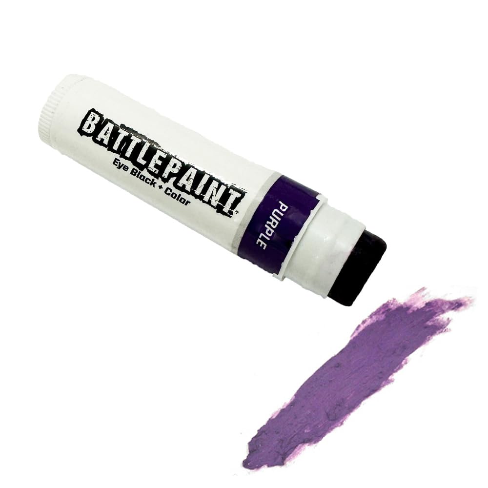 EyeBlack BattlePaint – Bright Colored Under Eye Black Grease for Pro Athletes and Super Fans – 1 Stick - Purple, 0.16 Ounce (Pack of 1)
