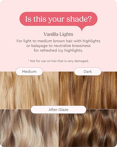 Glaze Supergloss Color Conditioning Gloss – Hydrating Semi-Permanent Color Hair Gloss & Shine Boost – Color Depositing Mask - Vegan, Cruelty-Free – 6.4 Fl Oz - Vanilla Lights - Cool Blue Toner