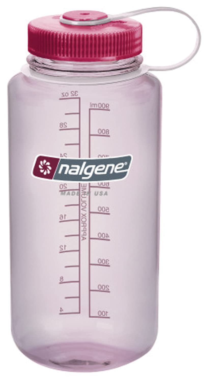 Nalgene Sustain Tritan BPA-Free Water Bottle Made with Material Derived from 50% Plastic Waste, 32 OZ, Wide Mouth, Cosmo