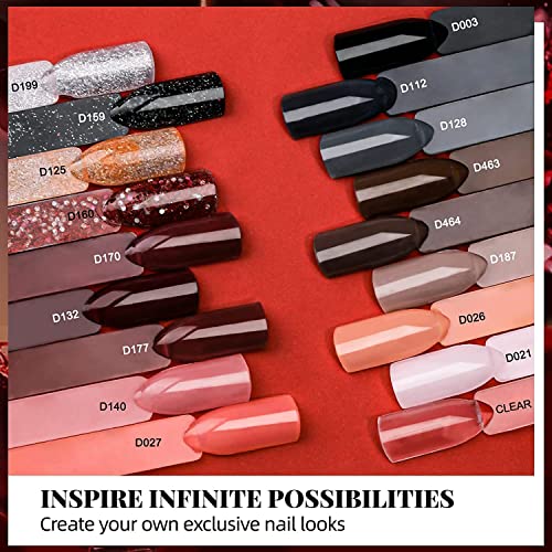 Morovan Dip Powder Nail Kit: Starter Kit 54pcs Nails Dipping Powder Set 18 Colors with Electric Nail Drill