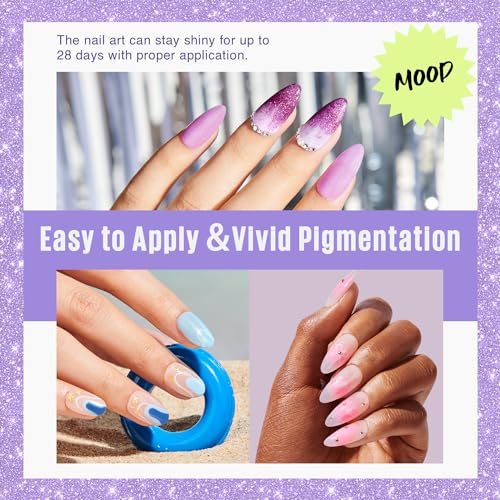 MEFA Dip Powder Nail Kit with Portable Electric Nail Drill, Summer Glitter Shimmery Hot Pink Pastel Violet Neon Orange 32 Colors Dipping Powder Liquid Set Bright Shades French Nail Art Manicure Salon