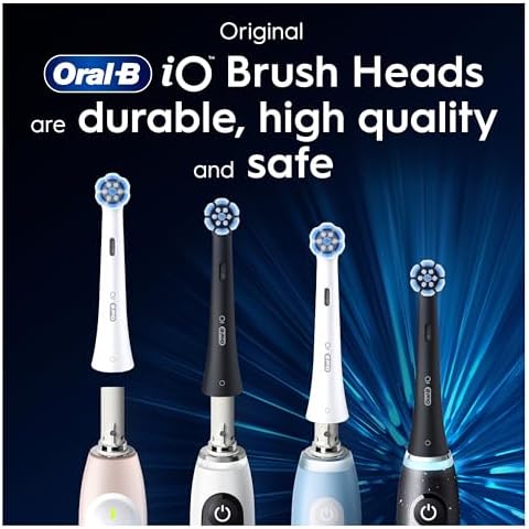 Oral-B iO Gentle Care Electric Toothbrush Head, Twisted & Angled Bristles for Deeper Plaque Removal, Pack of 4 Toothbrush Heads, Suitable for Mailbox, White