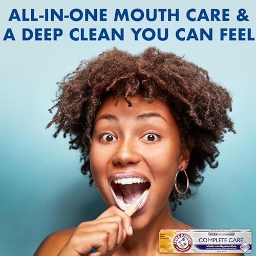 ARM & HAMMER Toothpaste Complete Care Whole Mouth Protection, 6 Pack, Fresh Mint, Anticavity Fluoride Toothpaste with Baking Soda, Whitening Enamel Strengthening Paste, Travel Size 0.9 Oz