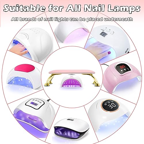 Arm Rest for Nails, Largest Nail Arm Rest Hand Rest for Nails Tech, Non-slip Manicure Hand Rest Pillow, Made of Real Microfiber Leather