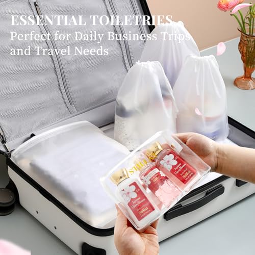 Bath and Body Travel and Gift Sets, Cherry Blossom Spa Shower Set for Teenager and Her, Including Body Wash, Body Lotion and Fragrance Body Mist, for Birthday Anniversary Wedding Christmas New Year