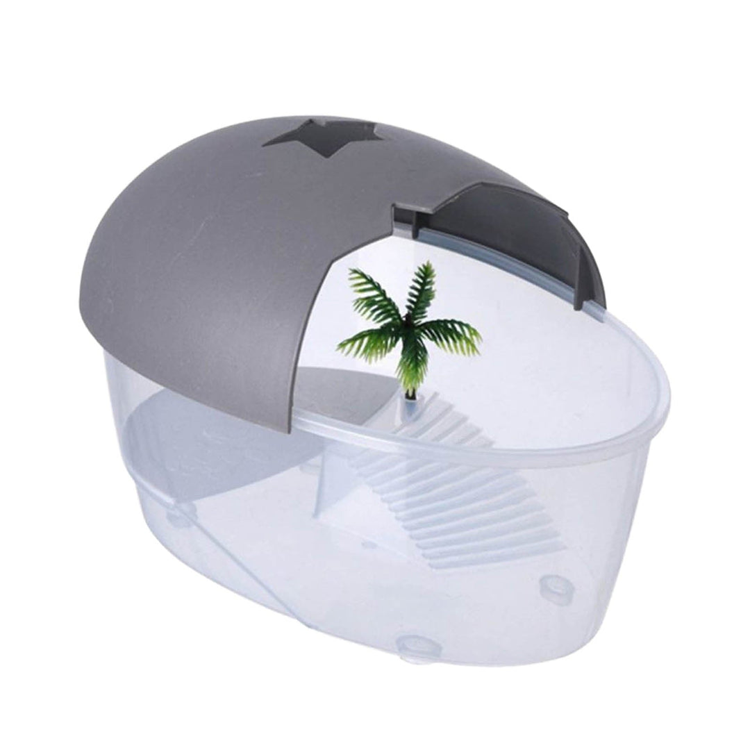 mfkdald Turtle Tank Aquarium, Turtle Habitat Reptile Plastic Terrarium Safe Durable, Turtle Tank With Lid Prevent Tortoise From Climbing Escaping