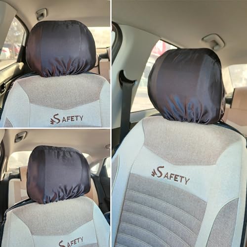 2 Pack Satin Car Headrest Cover Hair-Saving Satin Headrest Cover for Hair Protection Car Head Rest Protector Adjustable and Reusable