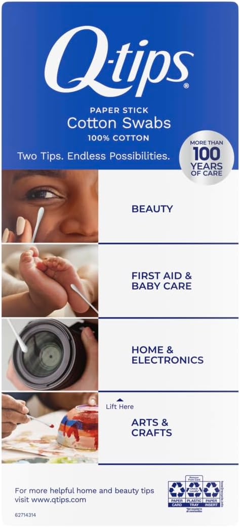Q-Tips Cotton Swabs | 100% Cotton | Hygiene & Beauty Care | 750 Count